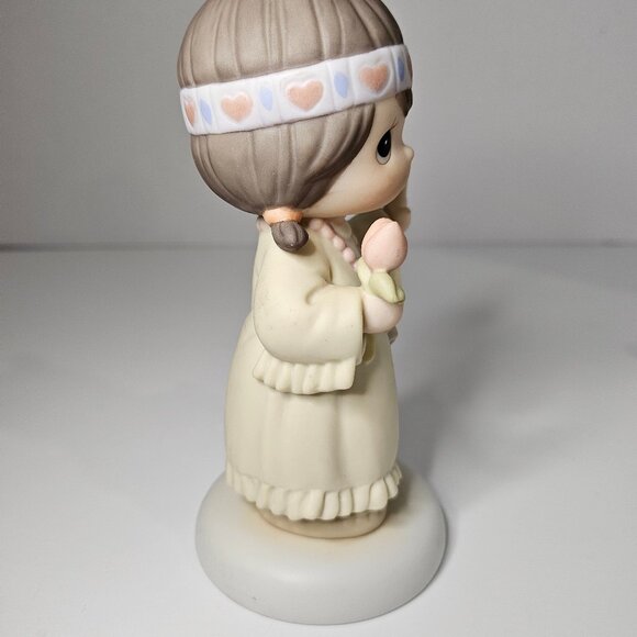 Precious Moments Collection 1992 Porcelain "Bless-Um You" Figurine Native Americ - Picture 6 of 9